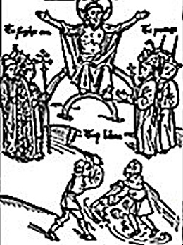 Holzschnitt aus J Lichtenbergs Prognosticatio Mainz 1492